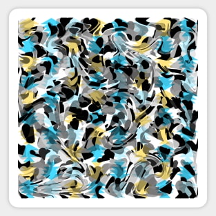 Lovely abstraction in blue and grey Sticker